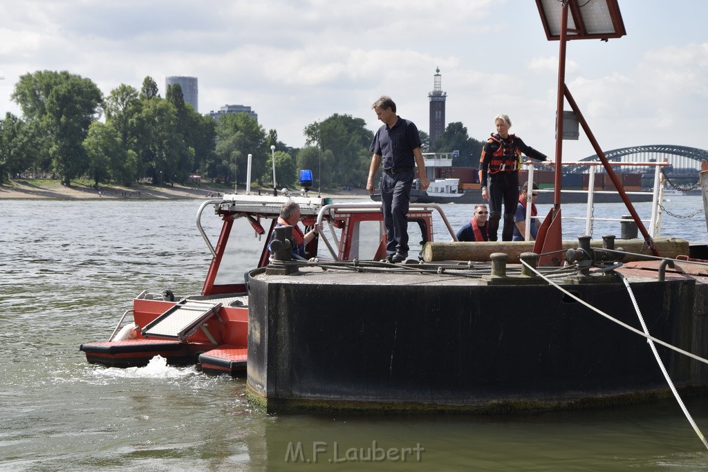 Uebung BF Taucher und Presse Koeln Zoobruecke Rhein P218.JPG - Miklos Laubert